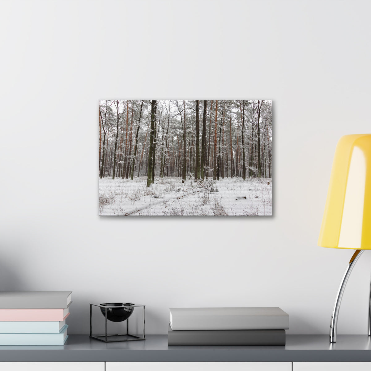 Winter Tree Covered In Snow Forest Nature Wilderness Photography Canvas Wall Art for Home Decor Ready-to-Hang-Express Your Love Gifts