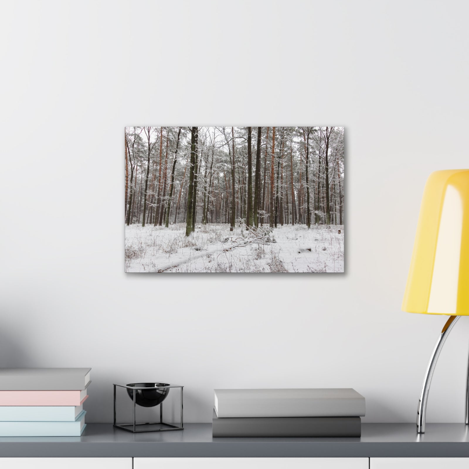 Winter Tree Covered In Snow Forest Nature Wilderness Photography Canvas Wall Art for Home Decor Ready-to-Hang-Express Your Love Gifts