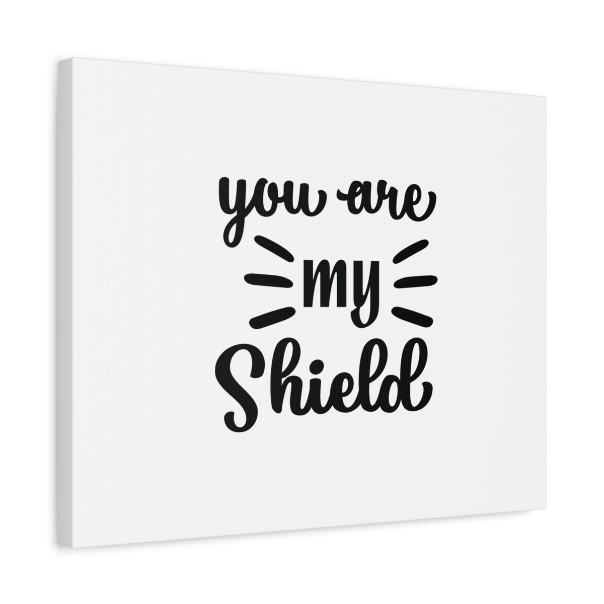 Scripture Canvas You Are My Shield Psalm 3:3 Christian Wall Art Bible Verse Print Ready to Hang-Express Your Love Gifts