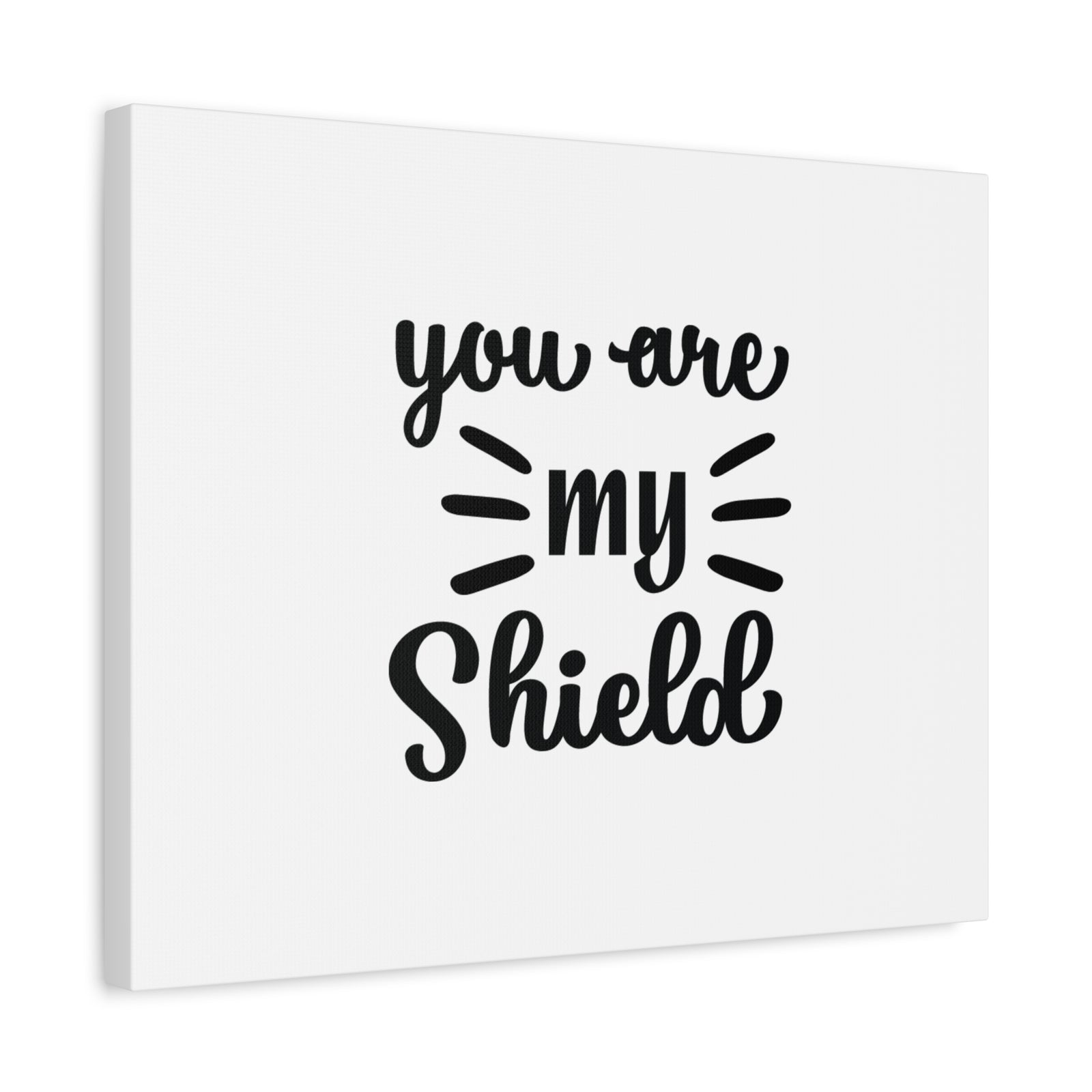 Scripture Canvas You Are My Shield Psalm 3:3 Christian Wall Art Bible Verse Print Ready to Hang-Express Your Love Gifts