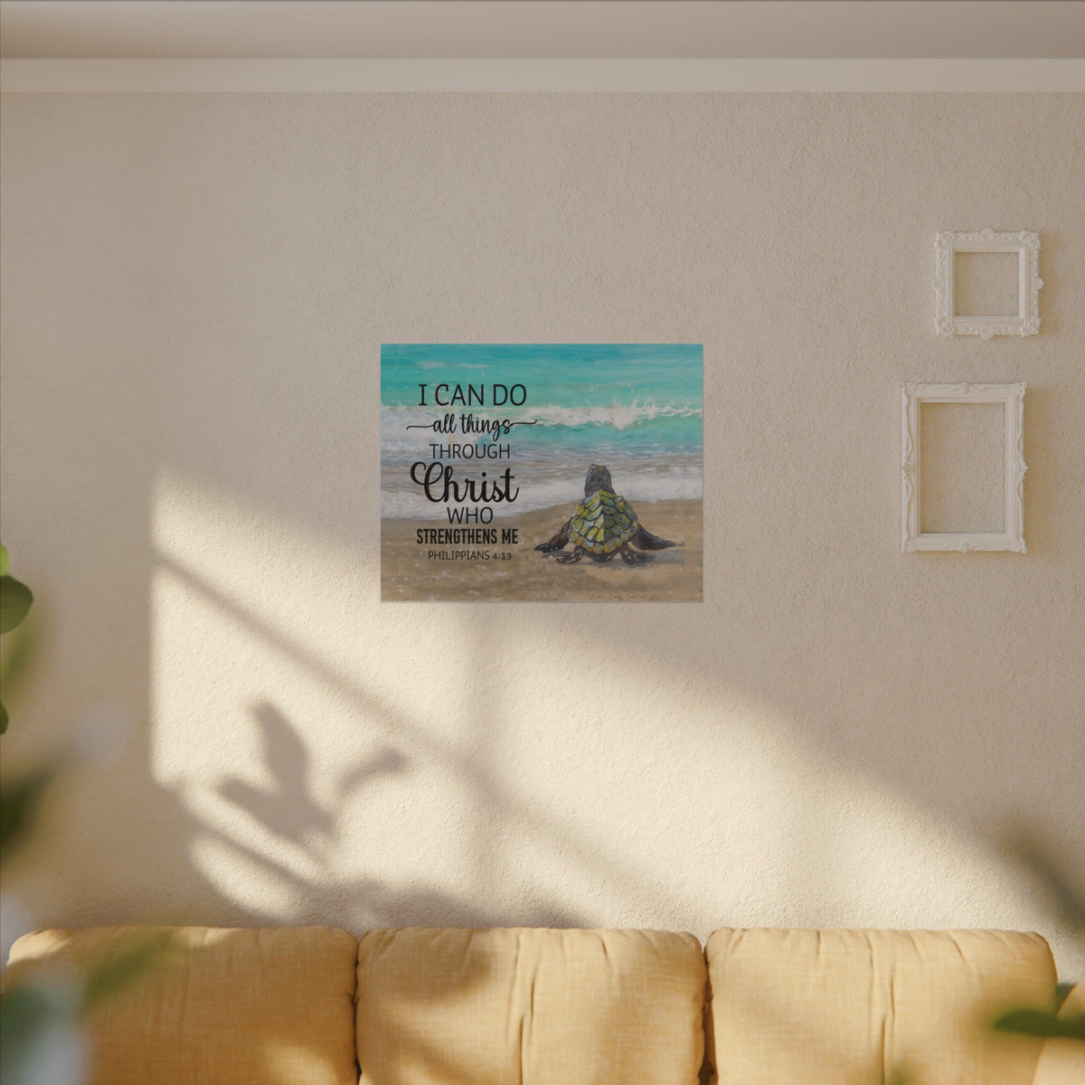 Scripture Walls Christ Strengthens Me Philippians 4:13 Christian Wall Art Print Ready to Hang Unframed-Express Your Love Gifts