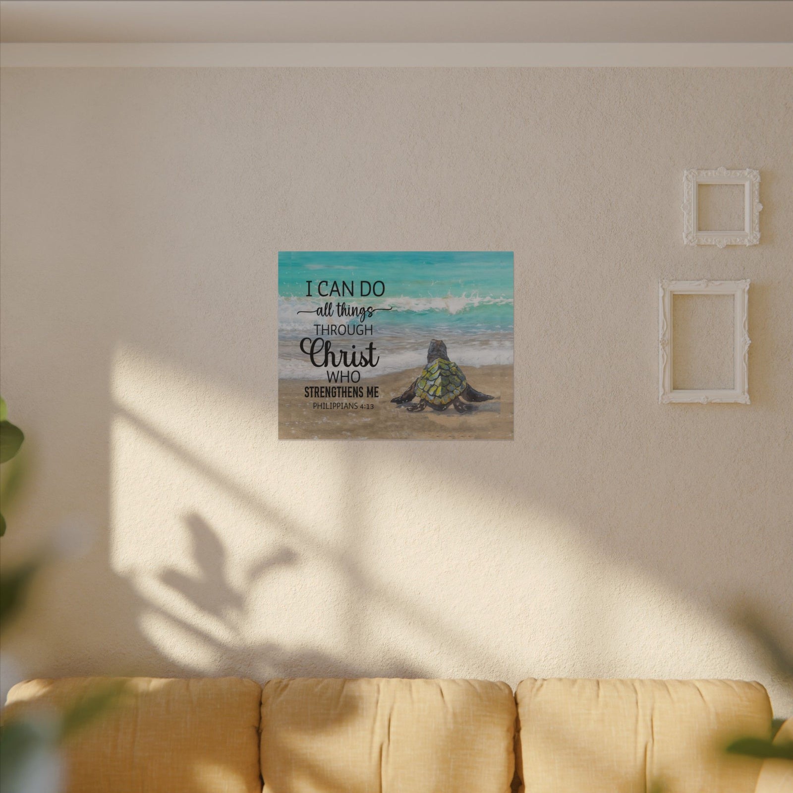Scripture Walls Christ Strengthens Me Philippians 4:13 Christian Wall Art Print Ready to Hang Unframed-Express Your Love Gifts