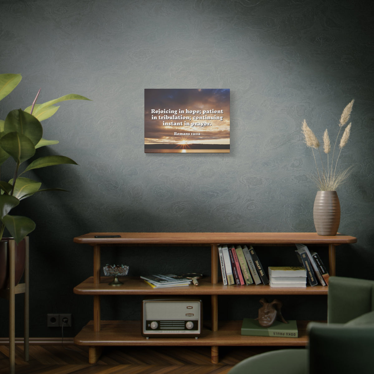 Scripture Walls Rejoicing In Hope Romans 12:12 Bible Verse Canvas Christian Wall Art Ready to Hang-Express Your Love Gifts