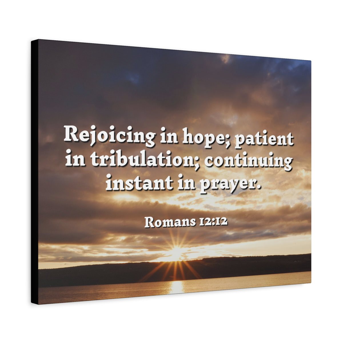 Scripture Walls Rejoicing In Hope Romans 12:12 Bible Verse Canvas Christian Wall Art Ready to Hang-Express Your Love Gifts