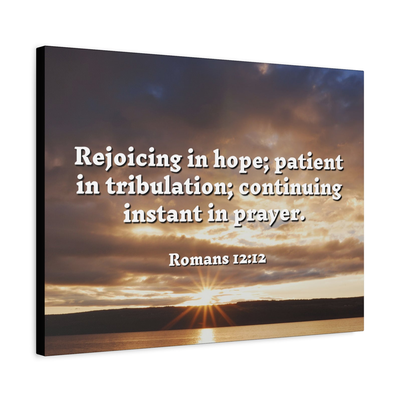 Scripture Walls Rejoicing In Hope Romans 12:12 Bible Verse Canvas Christian Wall Art Ready to Hang-Express Your Love Gifts