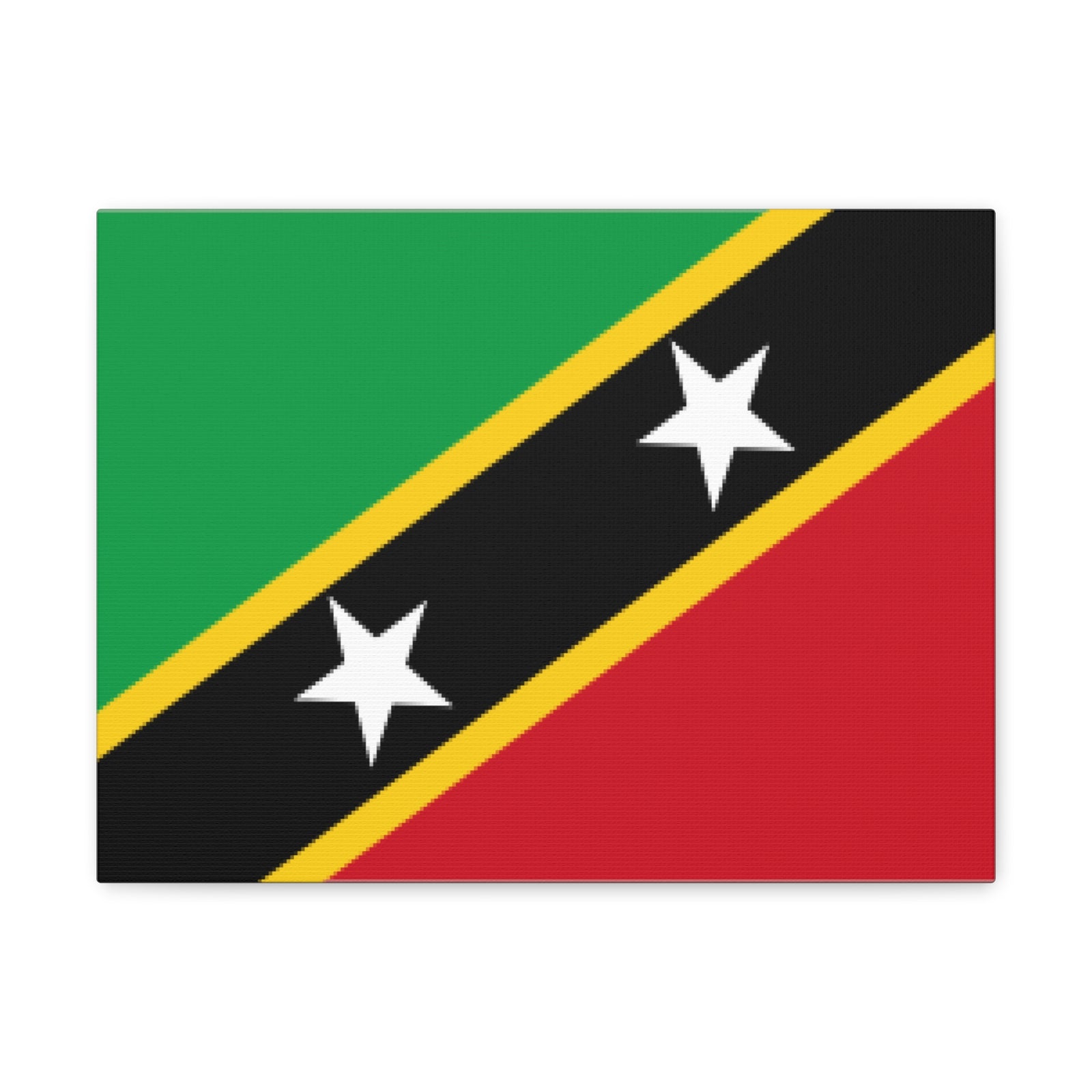 Saint Kitts and Nevis Country Flag Canvas Vibrant Wall Art Unframed Home Decor-Express Your Love Gifts