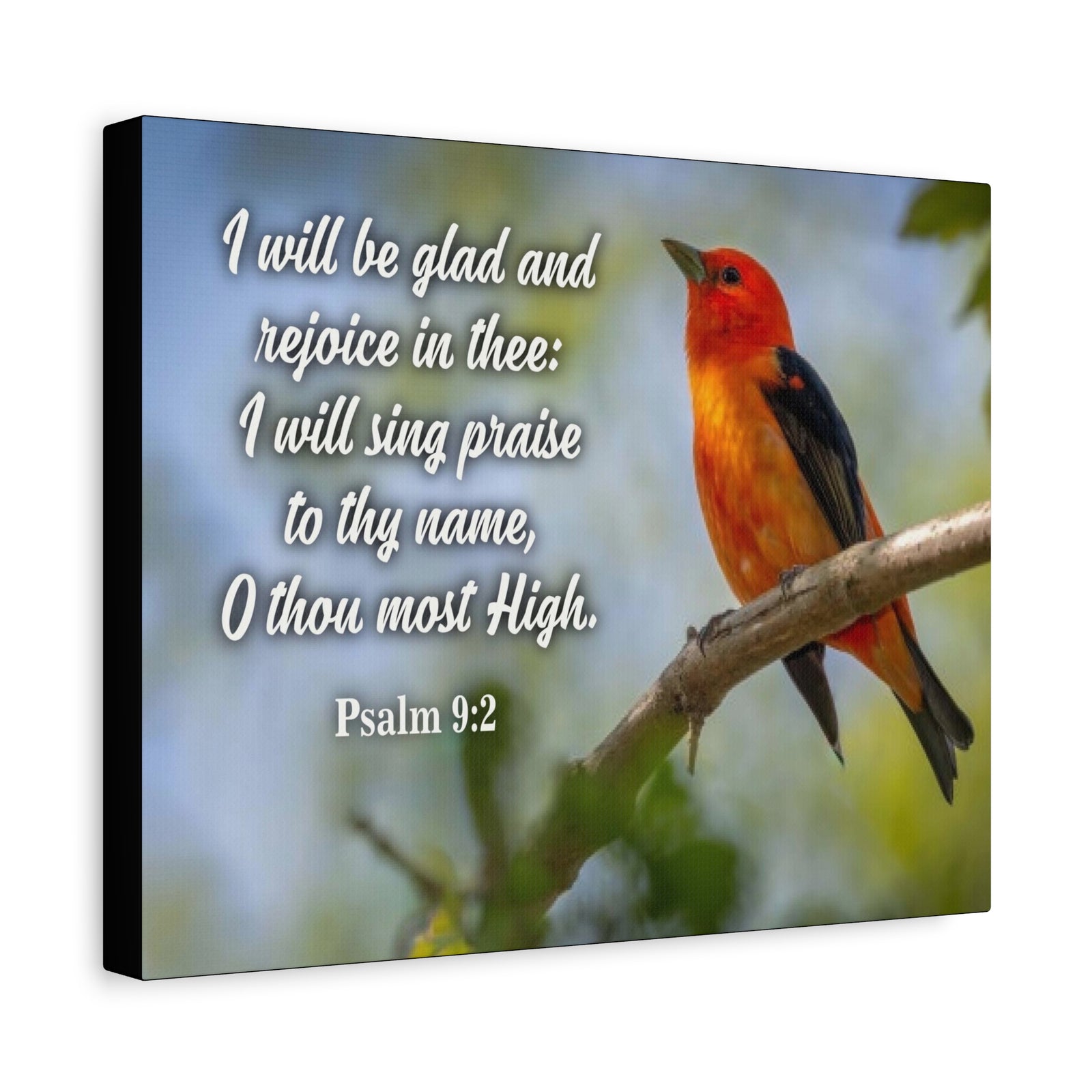 Bible Verse Canvas I WIll Sing Praise Psalm 9:2 Christian Home Decor Scripture Art-Express Your Love Gifts