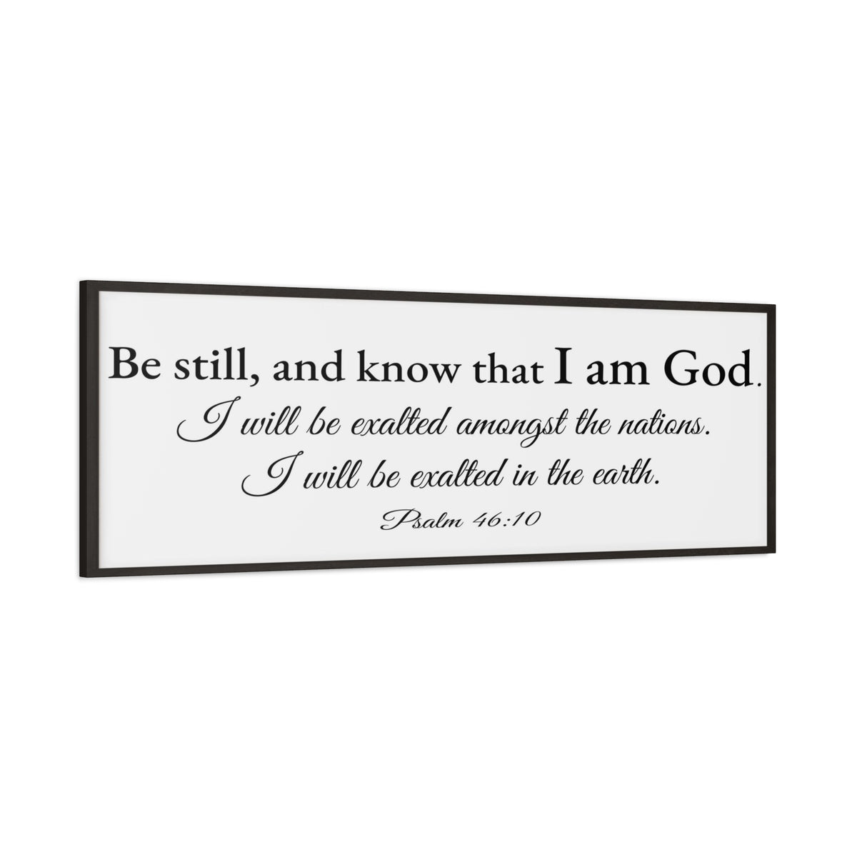 Scripture Walls Psalm 46:10 White Bible Verse Canvas Christian Wall Art Ready to Hang Unframed-Express Your Love Gifts