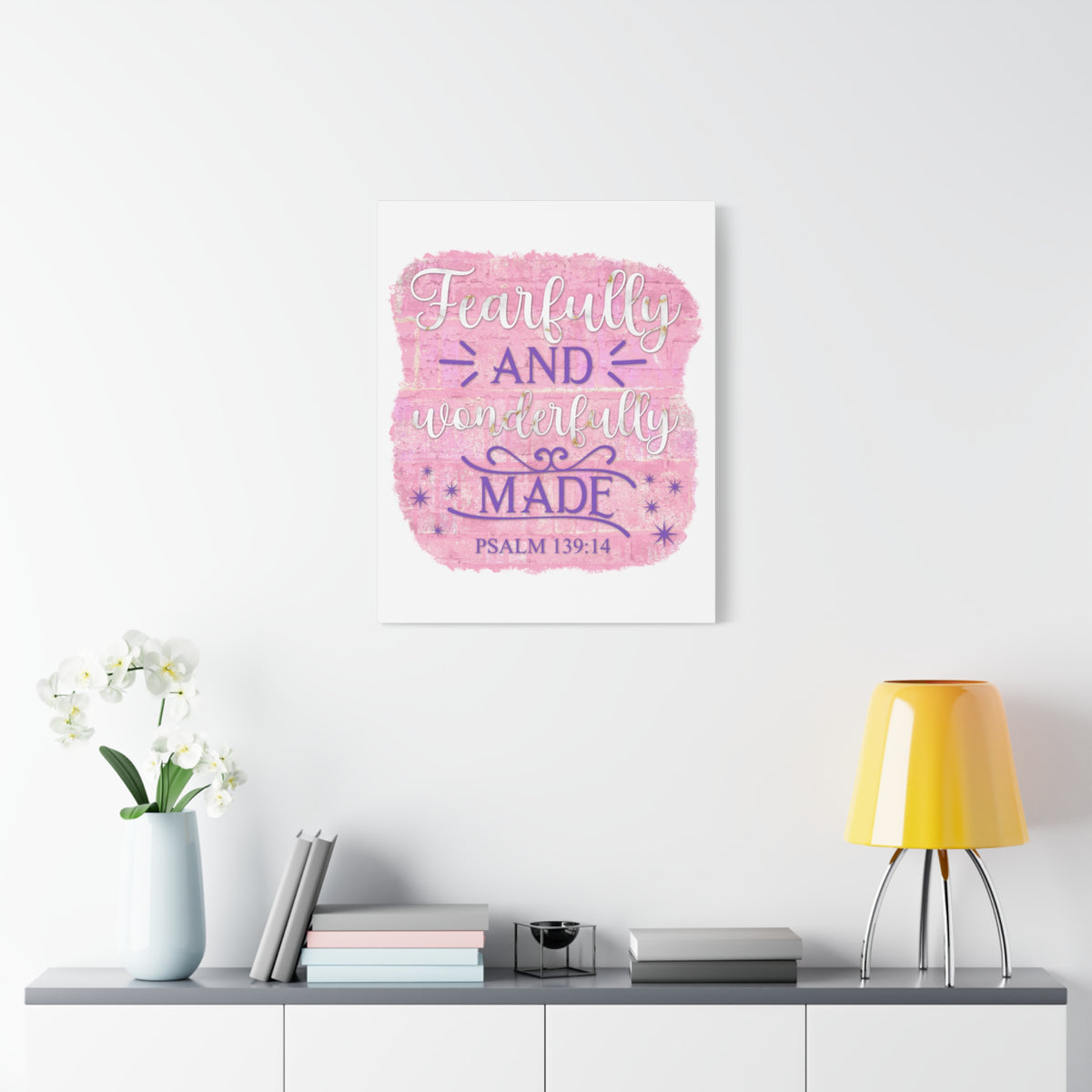 Scripture Walls Psalm 139:14 Fearfully and Wonderfully Made Bible Verse Canvas Christian Wall Art Ready to Hang Unframed-Express Your Love Gifts