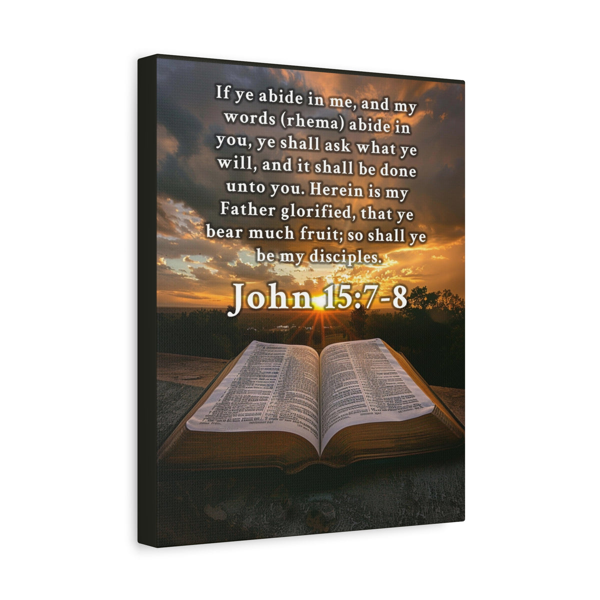 Scripture Walls John 15:7-8 KJV Bible Verse Canvas Christian Wall Art Ready to Hang Unframed-Express Your Love Gifts