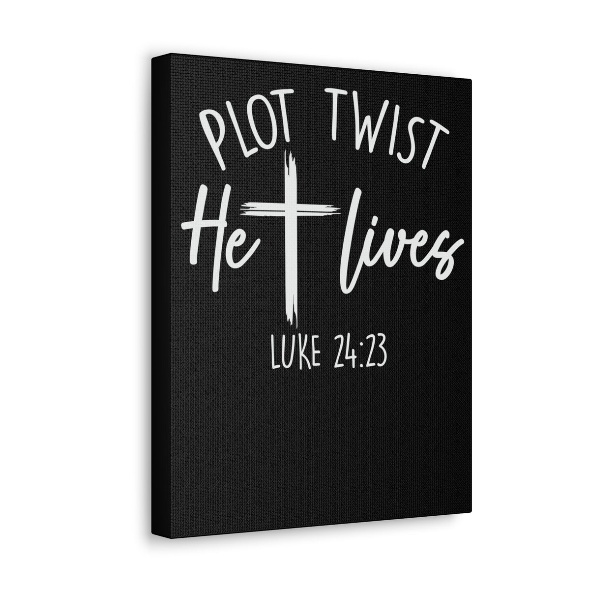 Scripture Walls Luke 24:23 Plot Twist Bible Verse Canvas Christian Wall Art Ready to Hang Unframed-Express Your Love Gifts