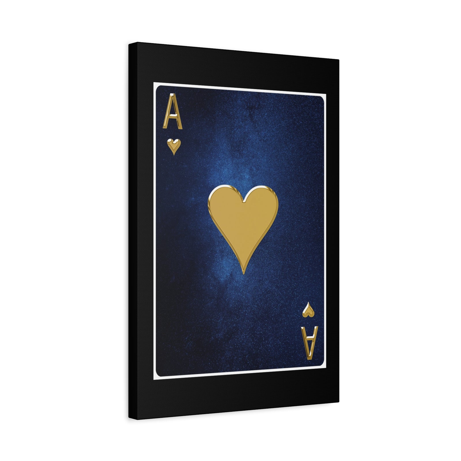 Ace Of Hearts Space Background Playing Card Canvas Wall Art for Home Decor Ready-to-Hang-Express Your Love Gifts