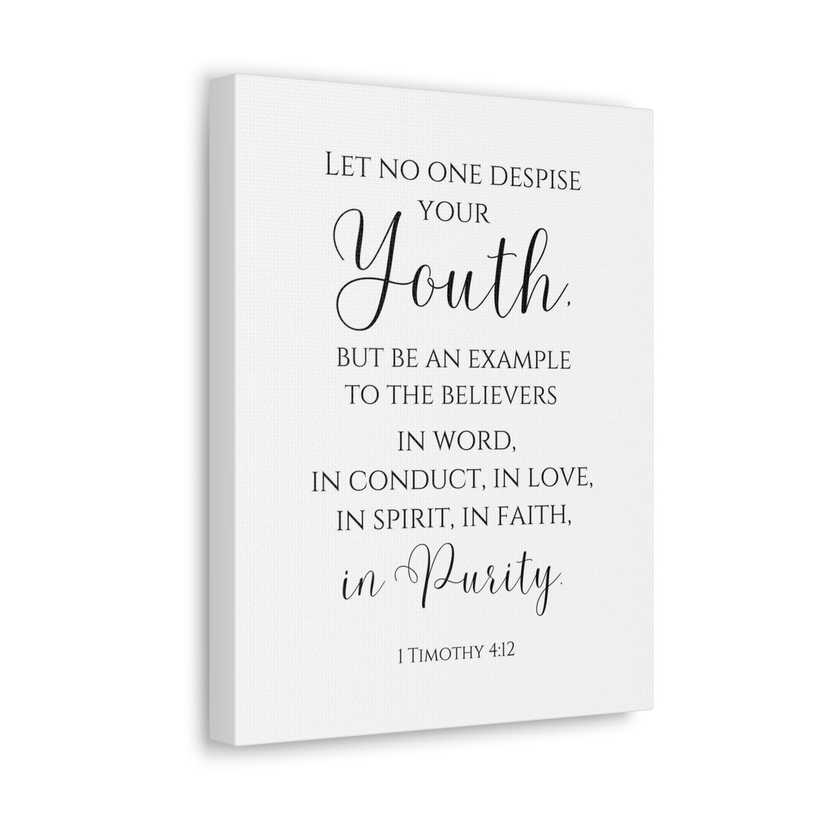 Scripture Walls 1 Timothy 4:12 Be An Example Bible Verse Canvas Christian Wall Art Ready to Hang Unframed-Express Your Love Gifts