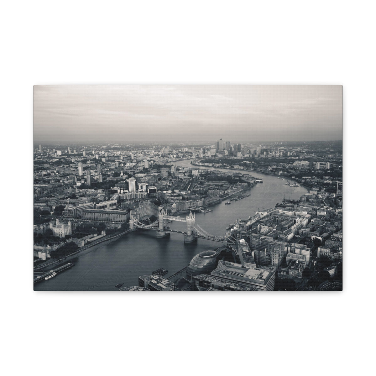 London Black And White Skyline Canvas Artwork High-Quality Breathtaking Stunning Cityscape for Home Decor Ready to Hang-Express Your Love Gifts