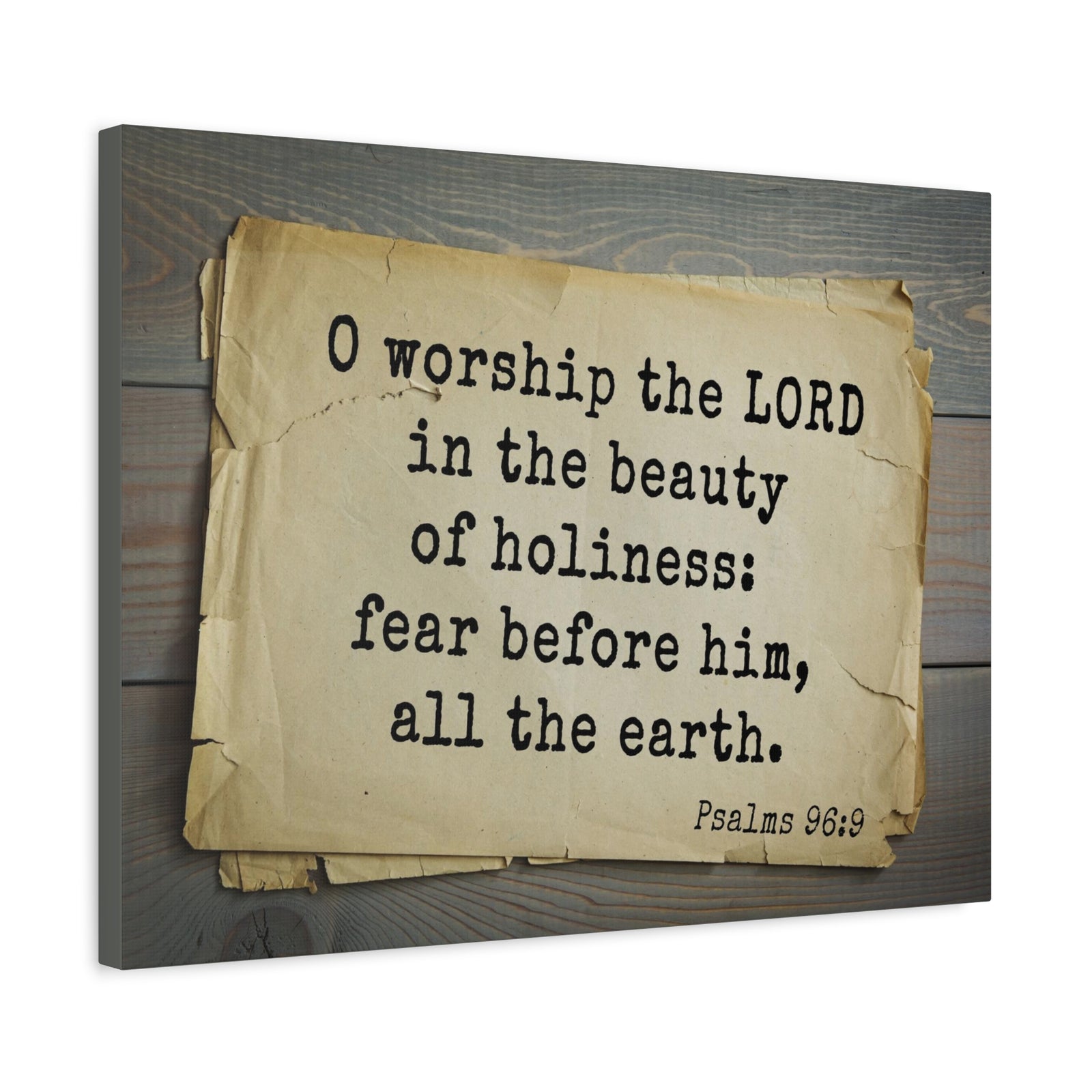 Scripture Walls Worship The Lord Psalms 96:9 Bible Verse Canvas Christian Wall Art Bible Verse Print Ready To Hang-Express Your Love Gifts