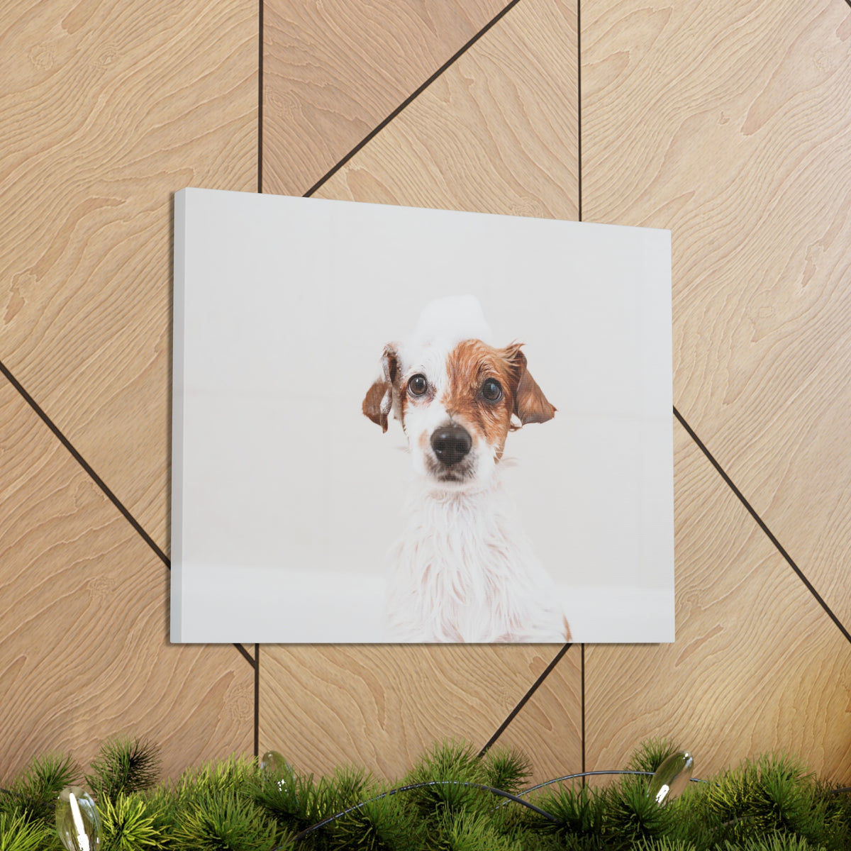 Cute Jack Russell Terrier Bathee Canvas Wall Art for Home Decor Ready-to-Hang-Express Your Love Gifts