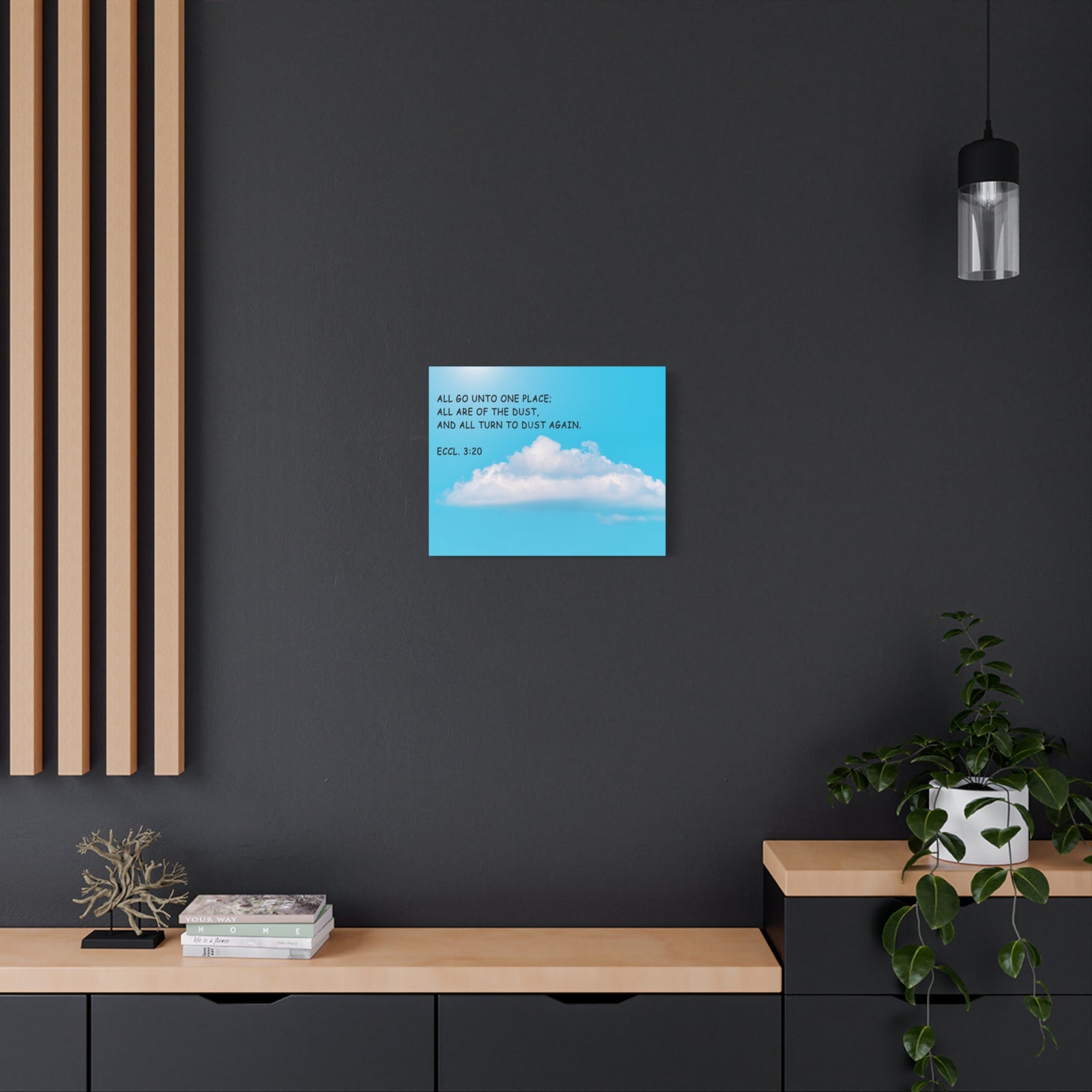 Scripture Walls Unto One Place Ecclesiastes 3:20 Bible Verse Canvas Christian Wall Art Ready to Hang-Express Your Love Gifts
