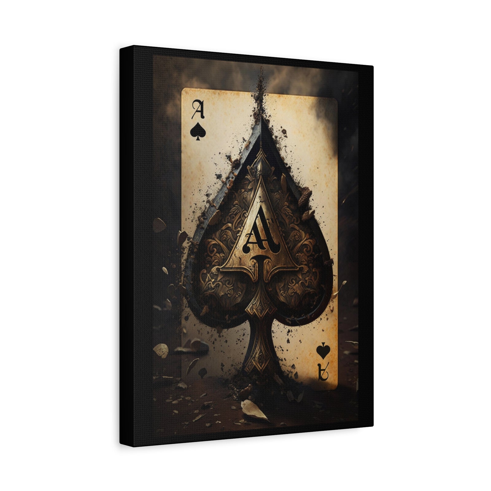 Ace Of Spades Vintage Playing Card Canvas Wall Art for Home Decor Ready-to-Hang-Express Your Love Gifts