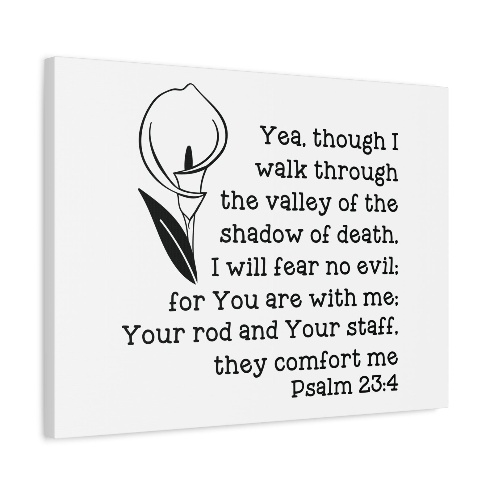 Scripture Canvas They Comfort Me Psalm 23:4 Christian Wall Art Bible Verse Print Ready to Hang-Express Your Love Gifts