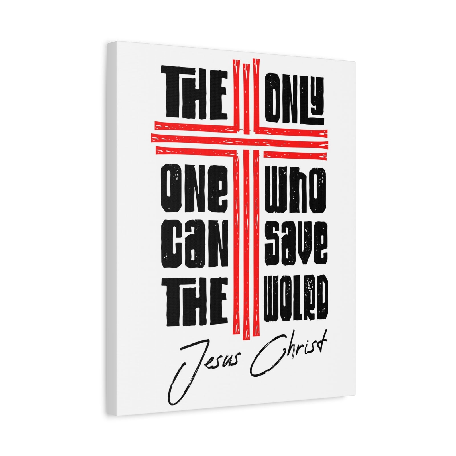 Scripture Walls Only Jesus Can Save Bible Verse Canvas Christian Wall Art Ready to Hang Unframed-Express Your Love Gifts