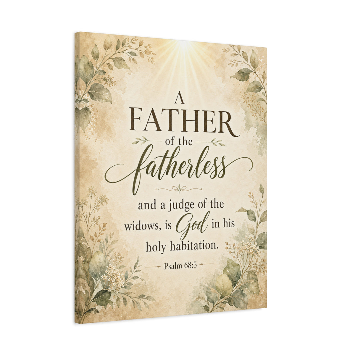 Scripture Walls Psalm 68:5 Light Widows Advocate Fatherless Christian Wall Art Print Ready to Hang Unframed-Express Your Love Gifts