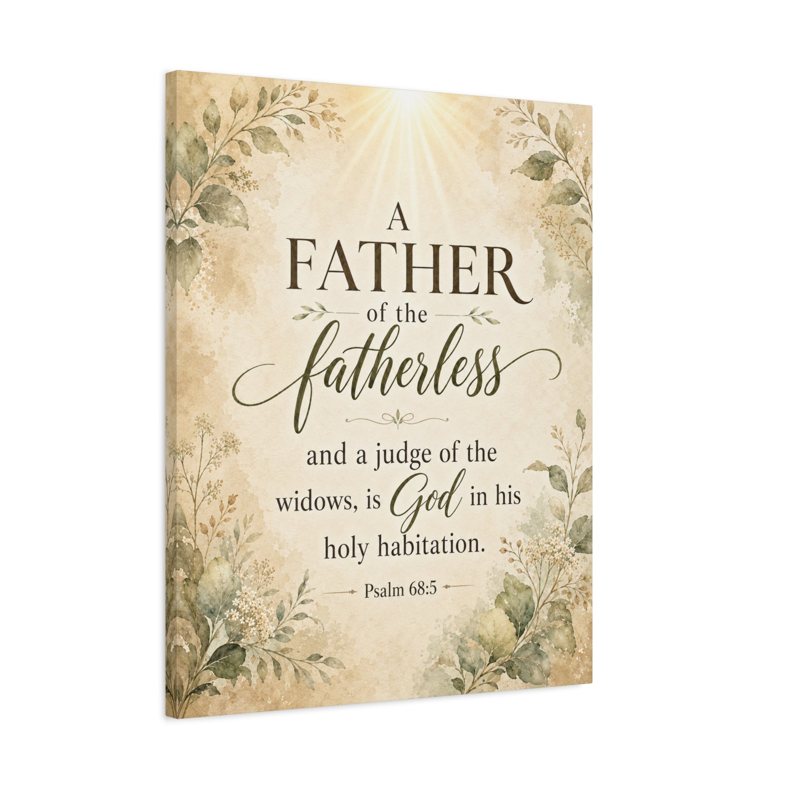 Scripture Walls Psalm 68:5 Light Widows Advocate Fatherless Christian Wall Art Print Ready to Hang Unframed-Express Your Love Gifts