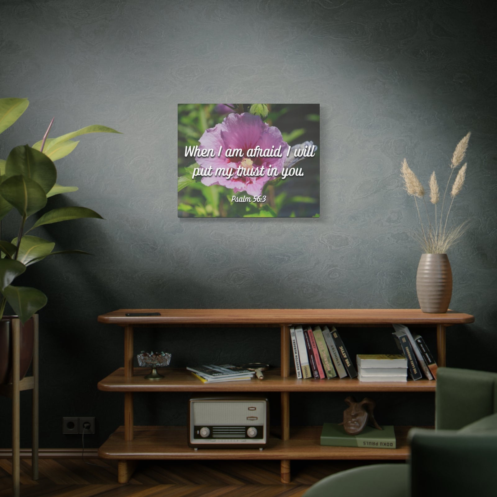 Scripture Canvas I Will Put My Trust Psalm 56:3 Christian Wall Art Bible Verse Print Ready to Hang-Express Your Love Gifts