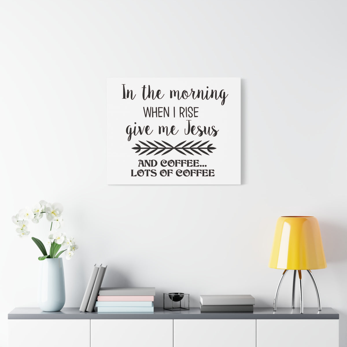 Scripture Canvas In The Morning When I Rise Psalm 59:6 Christian Wall Art Print Ready to Hang-Express Your Love Gifts