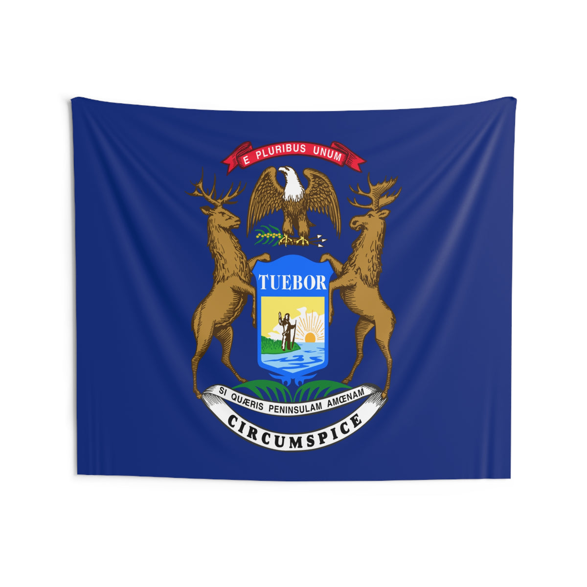 Michigan State Flag Wall Hanging Tapestry-Express Your Love Gifts
