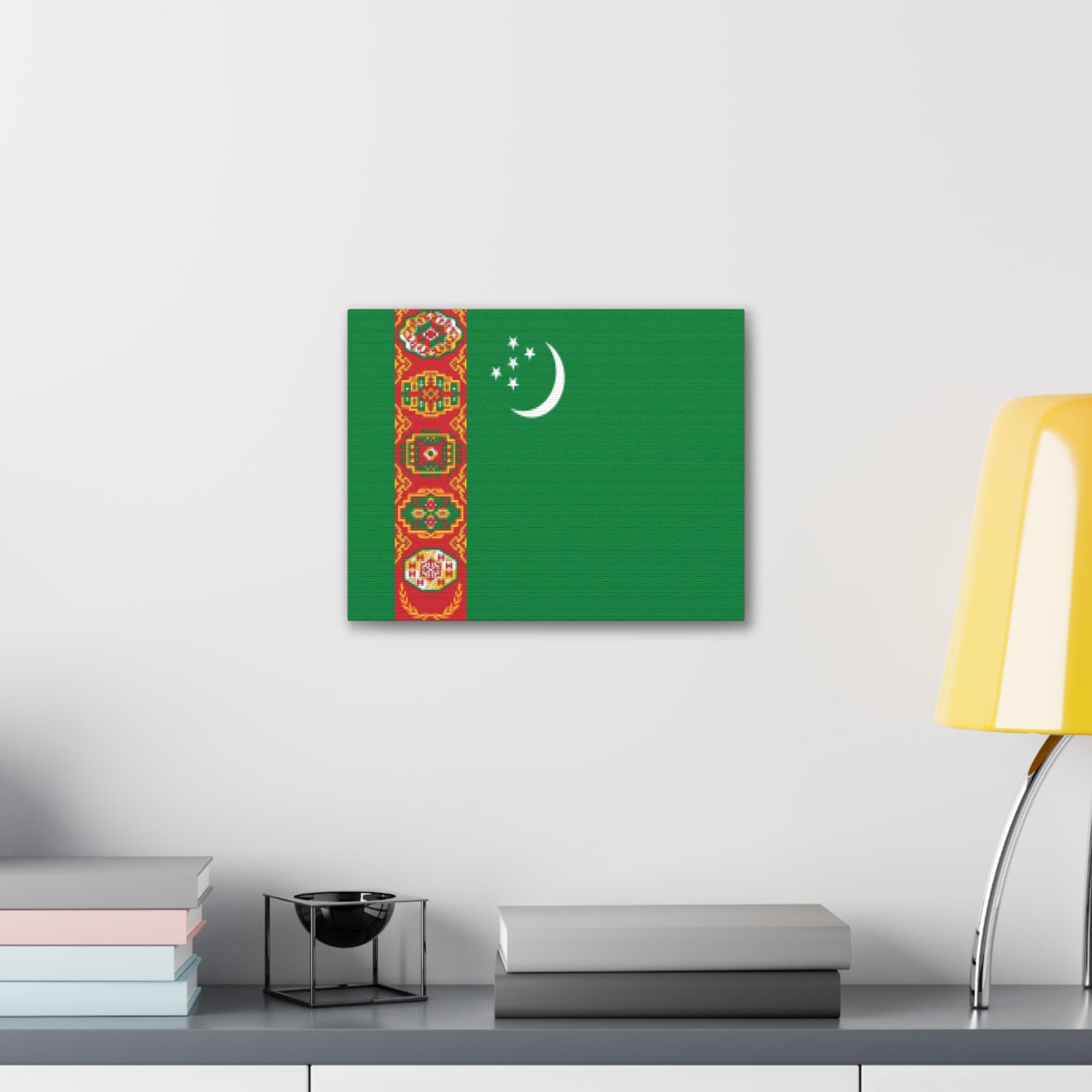 Turkmenistan Country Flag Canvas Vibrant Wall Art Unframed Home Decor-Express Your Love Gifts