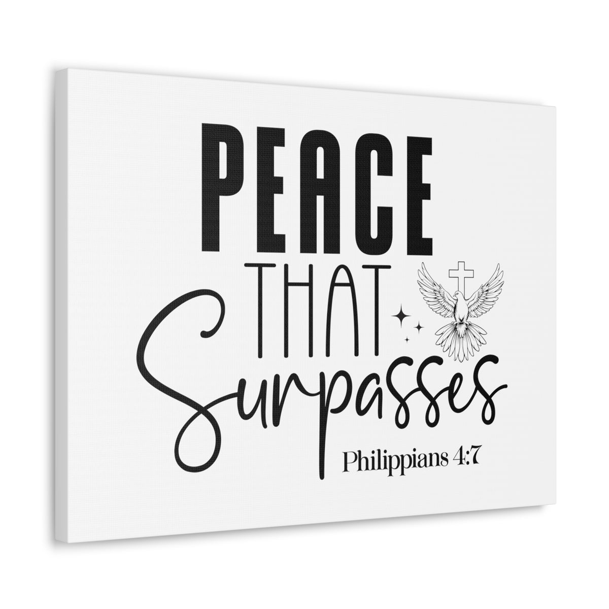 Scripture Walls Philippians 4:7 Peace That Surpasses Rubies Bible Verse Canvas Christian Wall Art Ready to Hang Unframed-Express Your Love Gifts