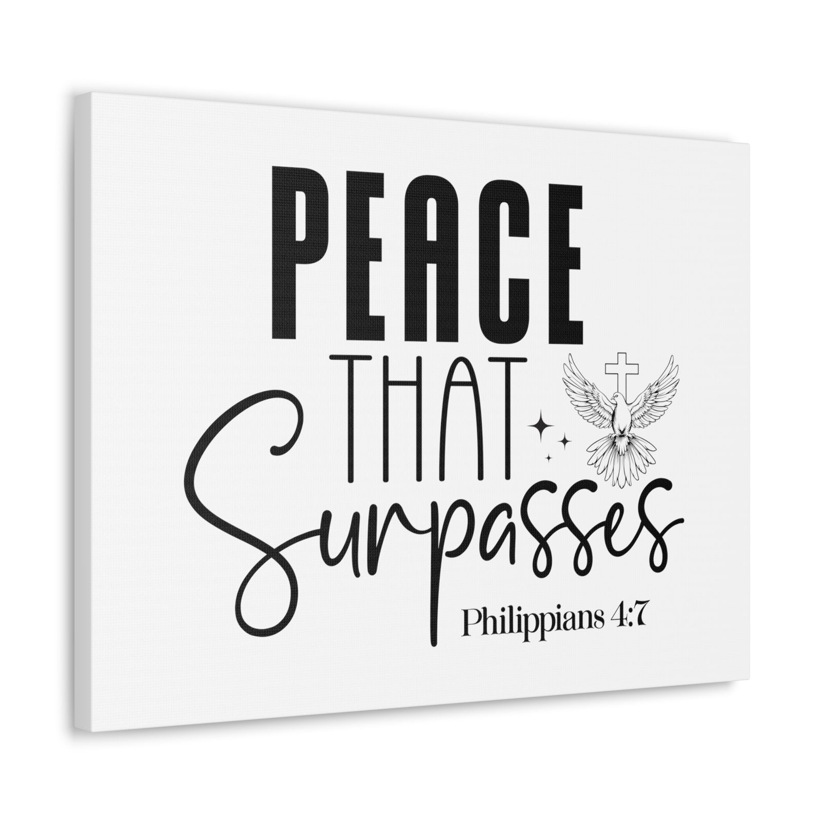 Scripture Walls Philippians 4:7 Peace That Surpasses Rubies Bible Verse Canvas Christian Wall Art Ready to Hang Unframed-Express Your Love Gifts