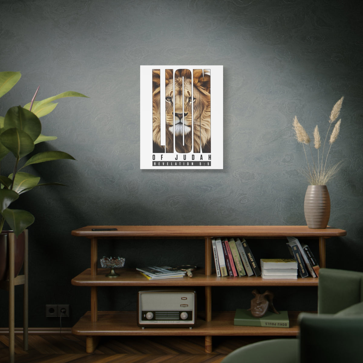 Scripture Walls Revelation 5:5 Lion of Judah Bible Verse Canvas Christian Wall Art Ready to Hang Unframed-Express Your Love Gifts