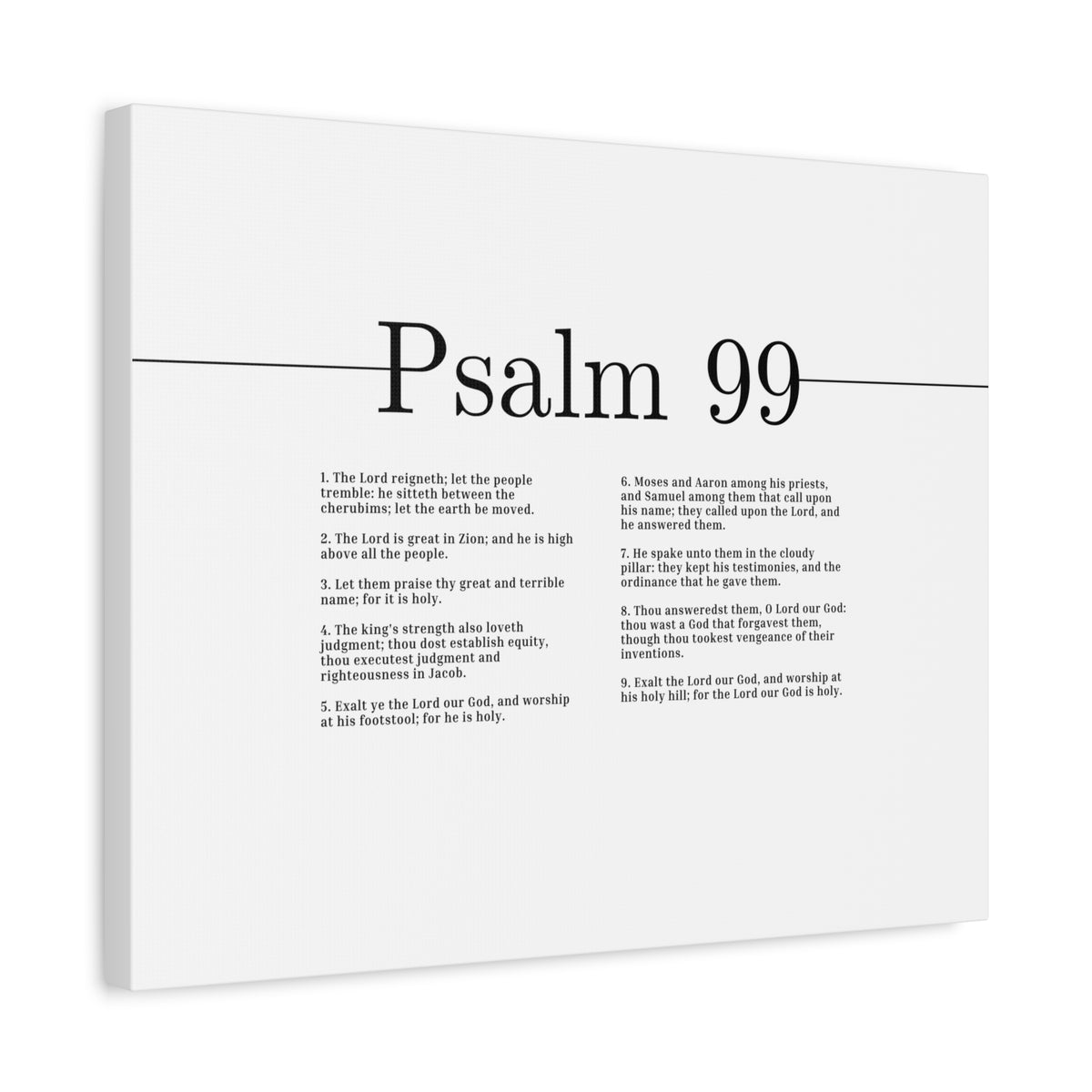 Scripture Canvas For The Lord Our God Is Holy Psalm 99 Christian Wall Art Bible Verse Print Ready to Hang-Express Your Love Gifts