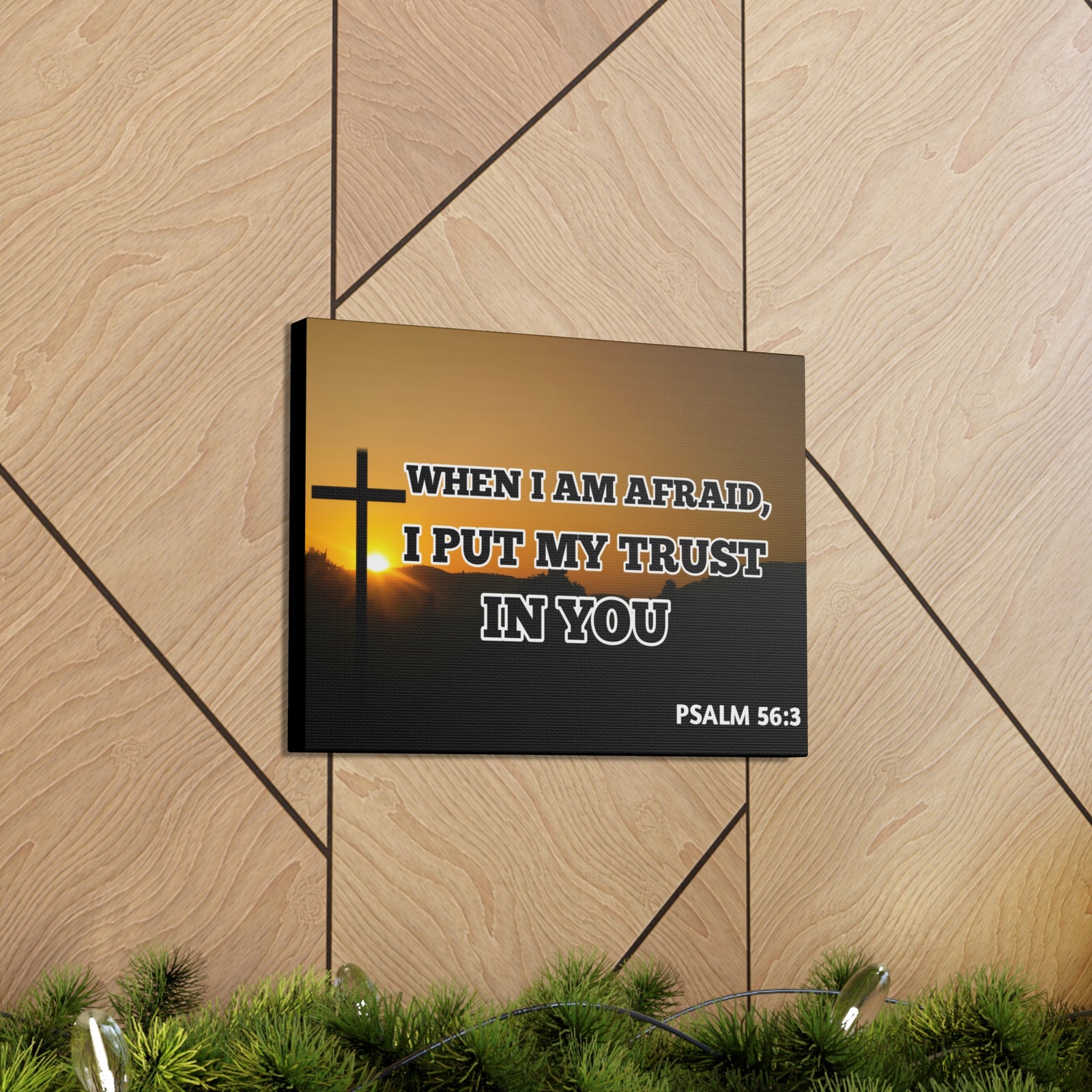 Scripture Walls My Trust In You Psalm 56:3 Bible Verse Canvas Christian Wall Art Ready to Hang-Express Your Love Gifts