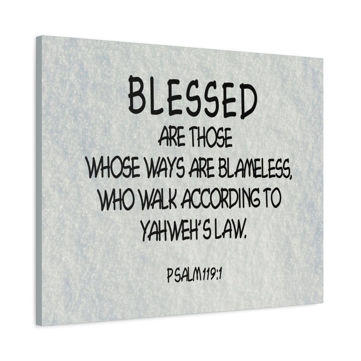 Bible Verse Canvas Yahweh's Law Psalm 119:1 Scripture Wall Art Christian Home Decor-Express Your Love Gifts