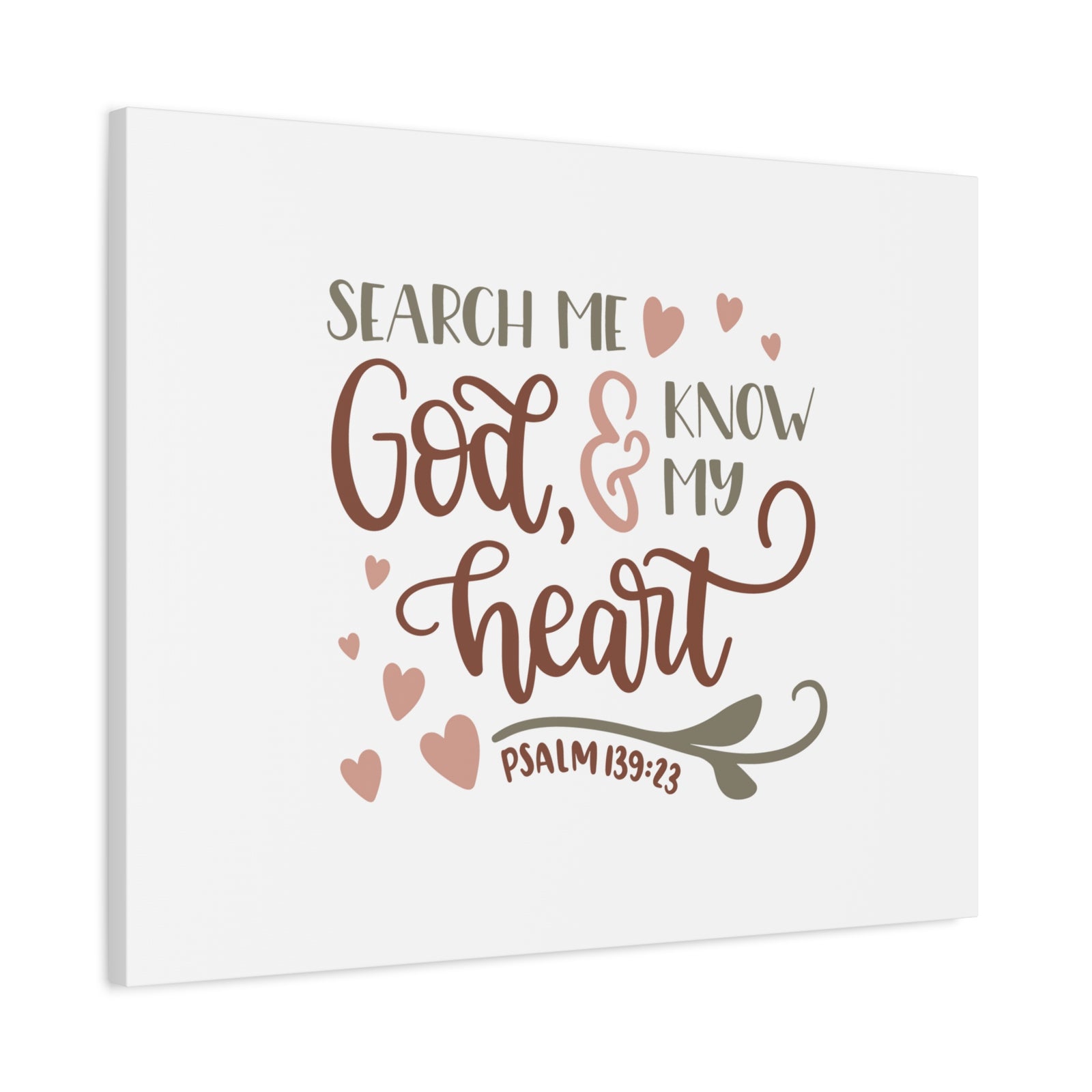Scripture Canvas Know My Heart Psalm 139:23 Christian Wall Art Bible Verse Print Ready to Hang-Express Your Love Gifts