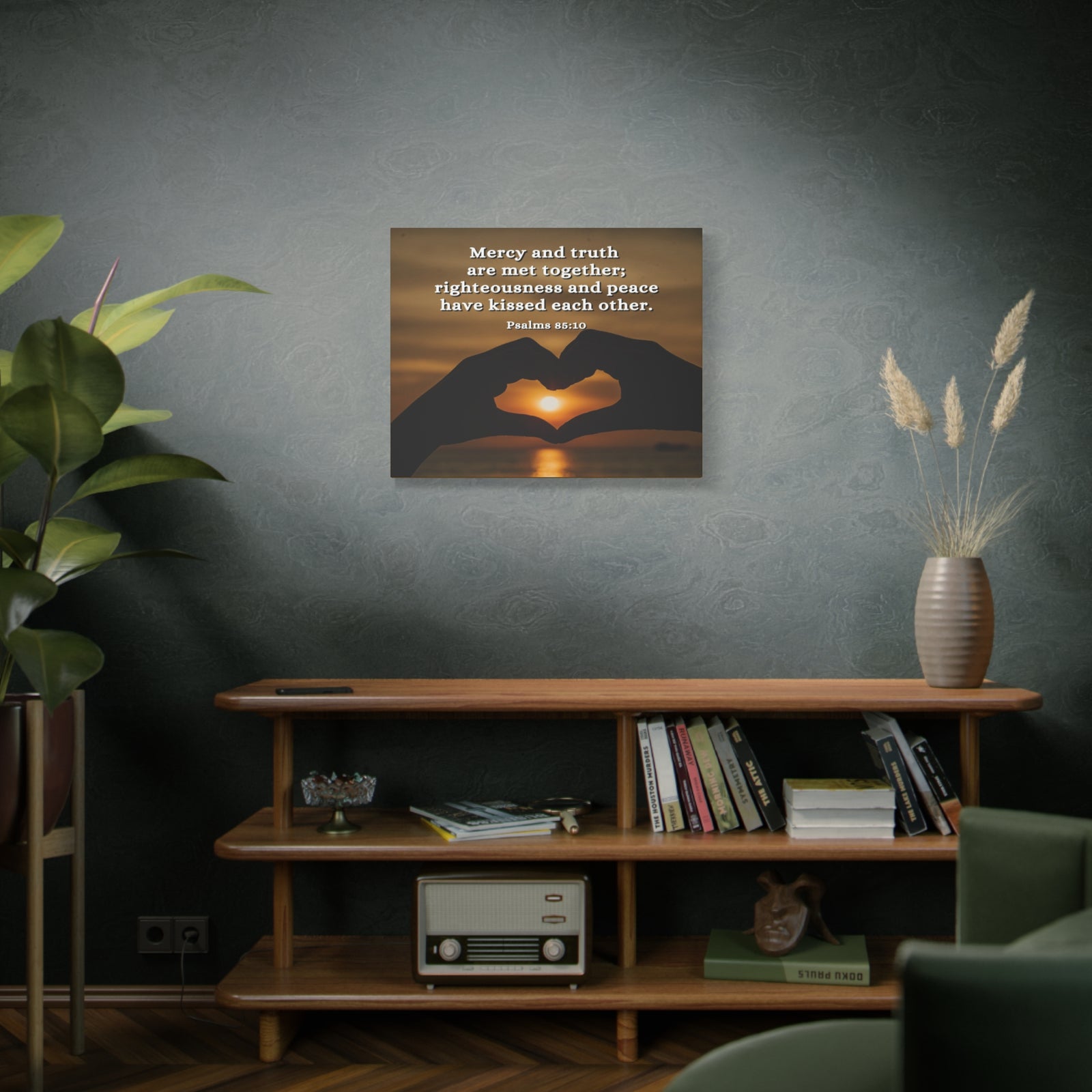 Scripture Walls Mercy And Truth Psalms 85:10 Bible Verse Canvas Christian Wall Art Ready to Hang-Express Your Love Gifts