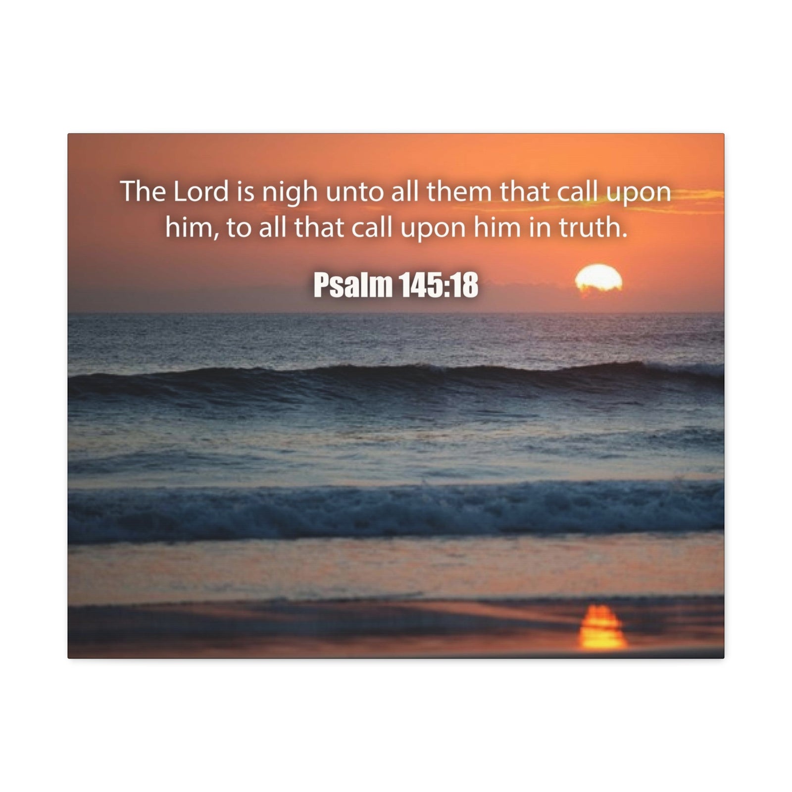 Bible Verse Canvas The Lord is Nigh Psalm 145:18 Christian Home Decor Scripture Art-Express Your Love Gifts