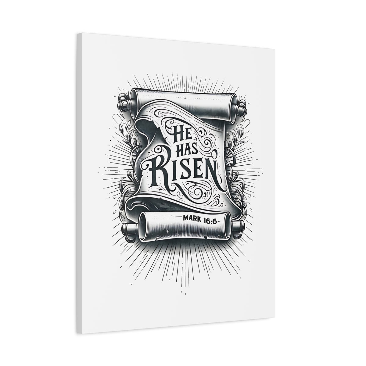 Scripture Walls Mark 16:6 He Has Risen Bible Verse Canvas Christian Wall Art Ready to Hang Unframed-Express Your Love Gifts
