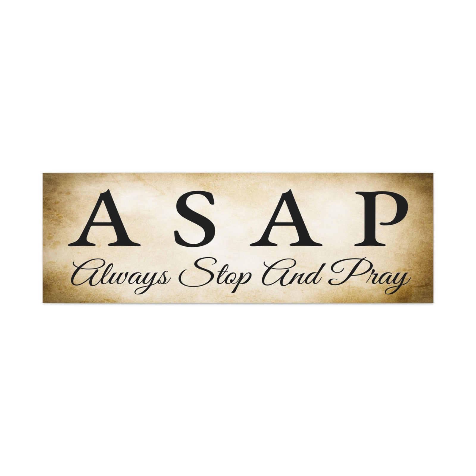 Scripture Walls Stop & Pray 1 Thessalonians 5:17 Gold Bible Verse Canvas Christian Wall Art Ready to Hang Unframed-Express Your Love Gifts