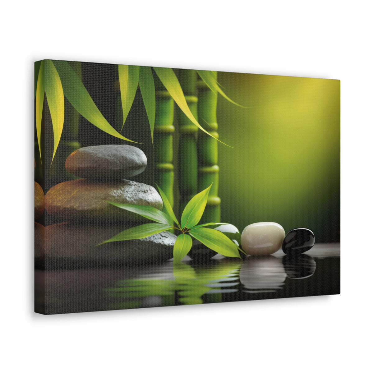 Spa Background with Stones Forest Floral Nature Photography Canvas Wall Art for Home Decor Ready-to-Hang-Express Your Love Gifts