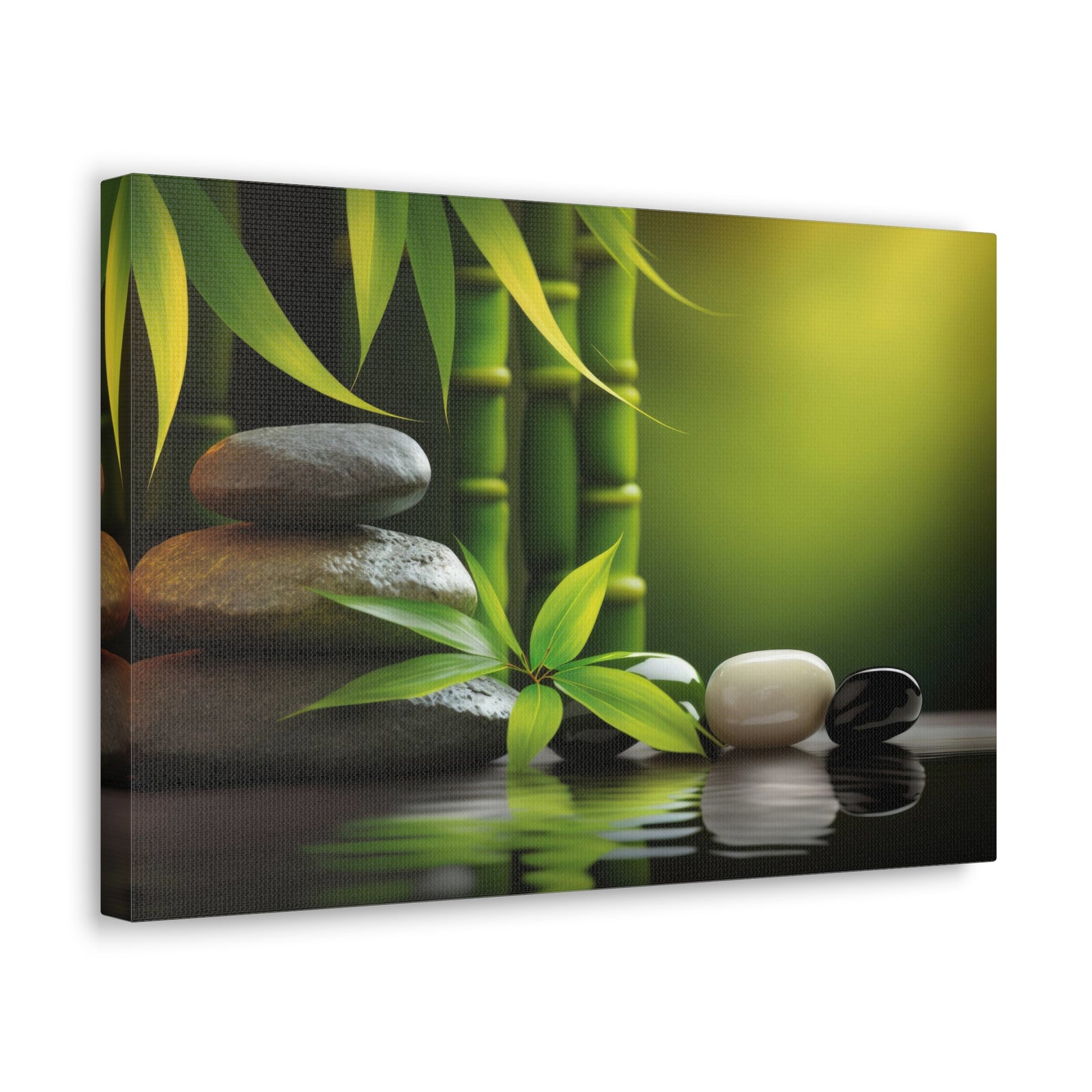 Spa Background with Stones Forest Floral Nature Photography Canvas Wall Art for Home Decor Ready-to-Hang-Express Your Love Gifts