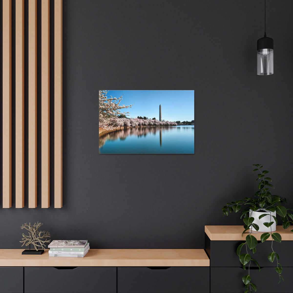 Cherry Blossom Festival at The National Mall Washington Modern Multicolor Scenic Nature Photography Canvas Home Office Decor Ready to Hang-Express Your Love Gifts