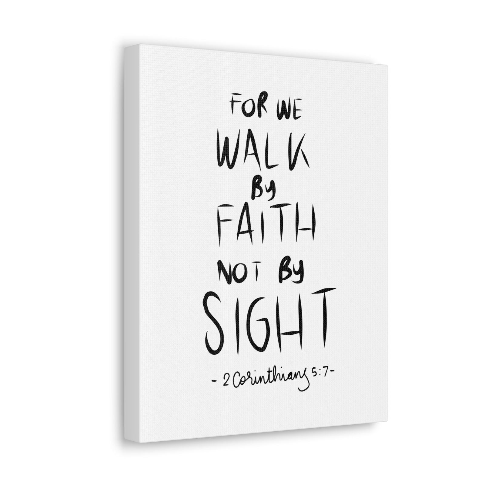 Scripture Canvas For We Walk By Faith 2 Corinthians 5:7 Christian Wall Art Bible Verse Print Ready To Hang-Express Your Love Gifts
