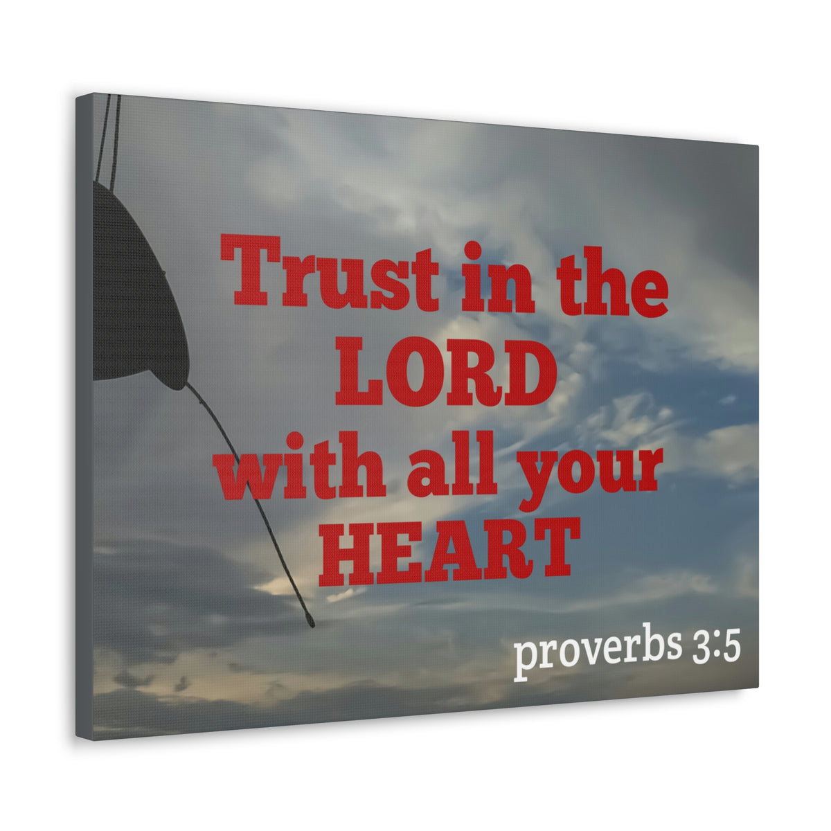 Scripture Walls With All Your Heart Proverbs 3:5 Bible Verse Canvas Christian Wall Art Ready to Hang-Express Your Love Gifts
