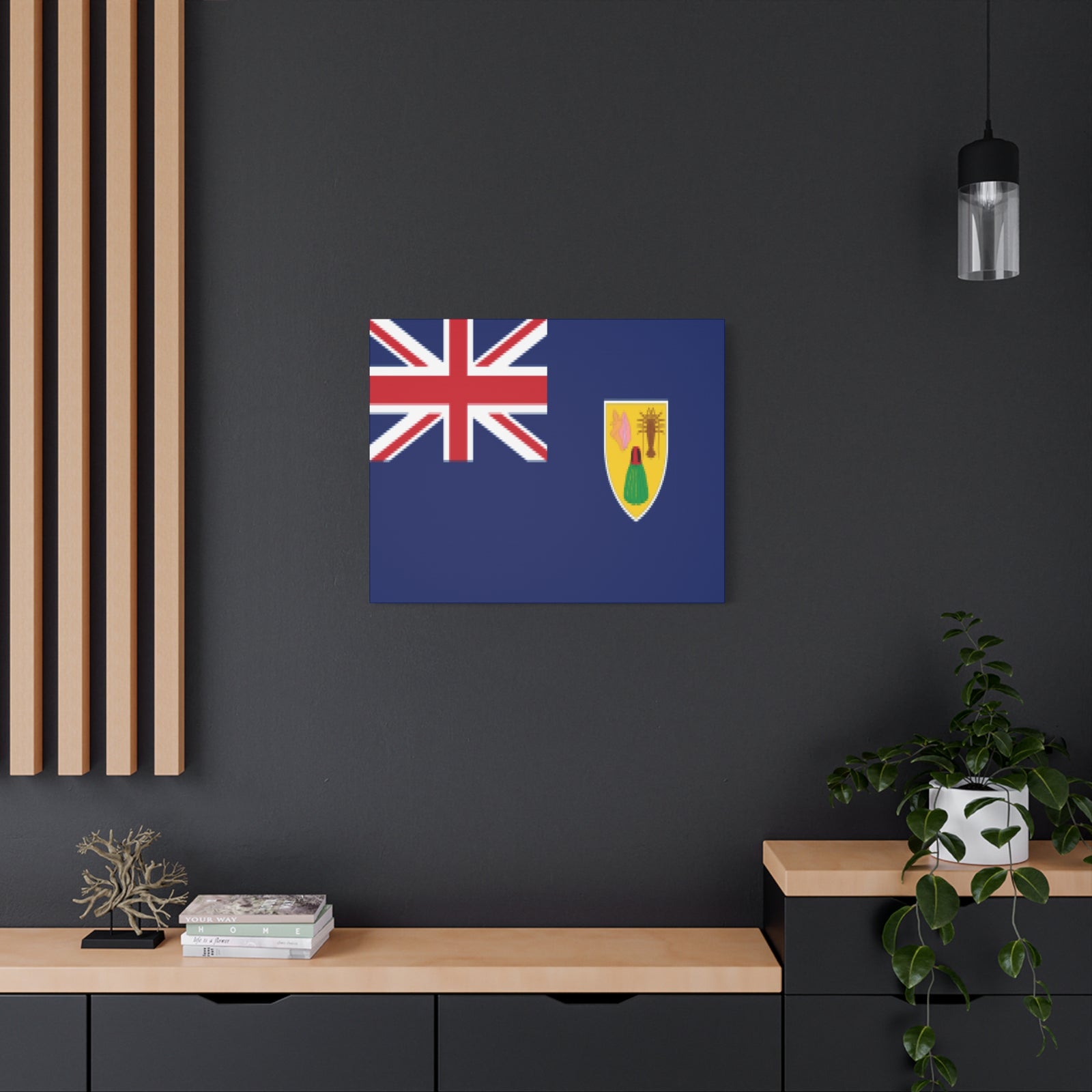 Turks and Caicos Islands Country Flag Canvas Vibrant Wall Art Unframed Home Decor-Express Your Love Gifts
