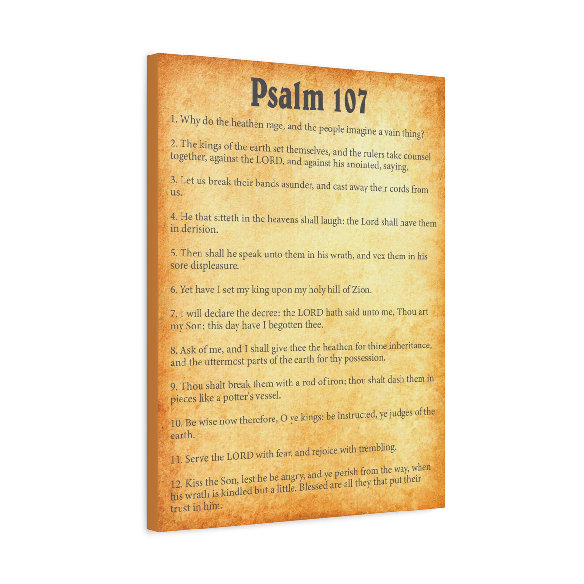 Scripture Walls Psalm 107 Gold Bible Chapter Canvas Christian Wall Art Ready to Hang-Express Your Love Gifts