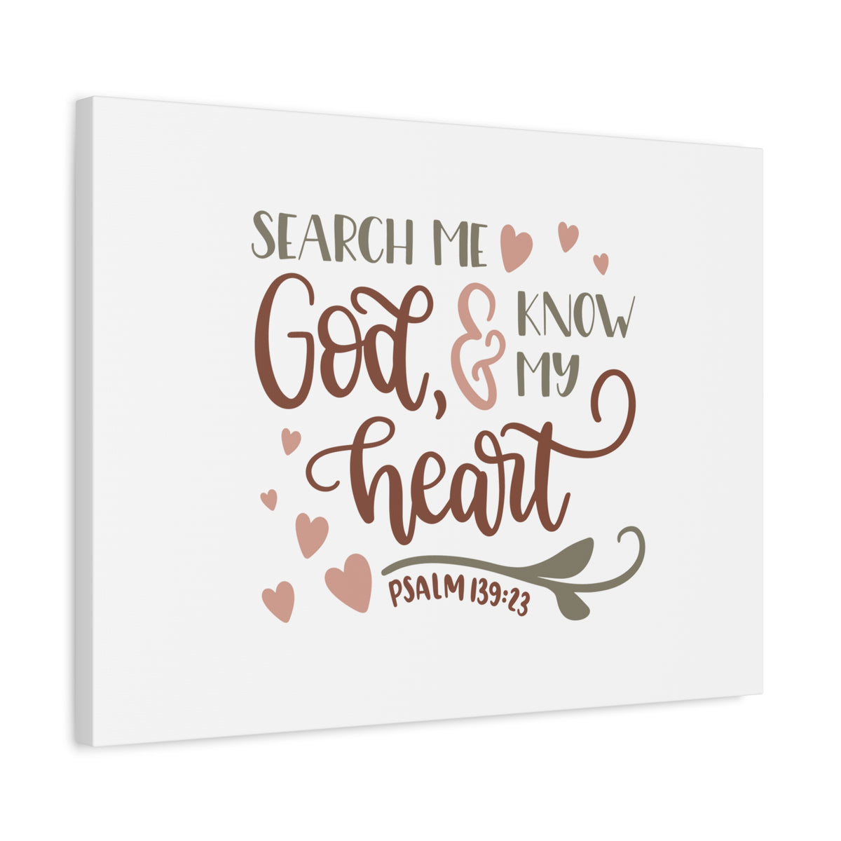 Scripture Canvas Know My Heart Psalm 139:23 Christian Wall Art Bible Verse Print Ready to Hang-Express Your Love Gifts