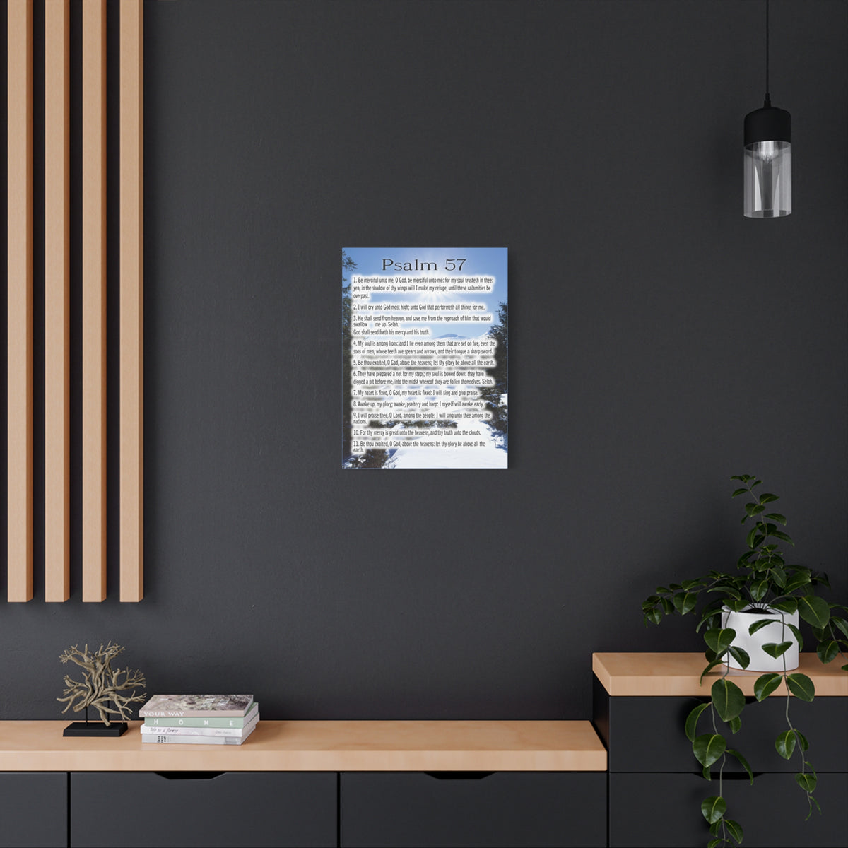 Scripture Walls Saved By Your Mercy Psalm 57:1 Christian Wall Art Print Ready to Hang-Express Your Love Gifts